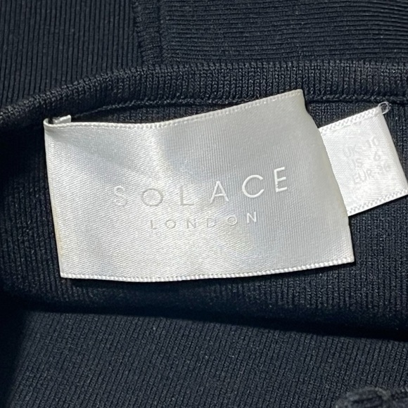 Solace London Black Alexis Back Cutout Mini Heavy Knit Dress Women’s Size 6 - Picture 6 of 8